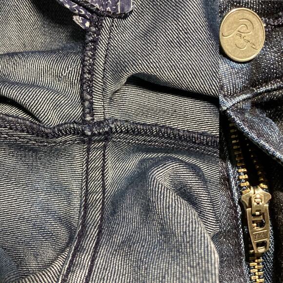 Paige Skyline Ankle Peg Skinny Jeans Ripped Knee Distressed Low Rise Dark Sz 28 - Picture 12 of 16